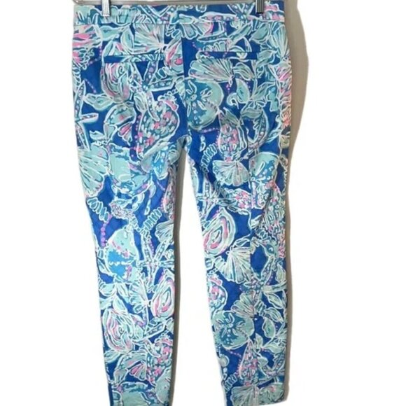 Lilly Pulitzer Kelly Skinny Ankle Pants The Deep Shell size 8 - Picture 3 of 6
